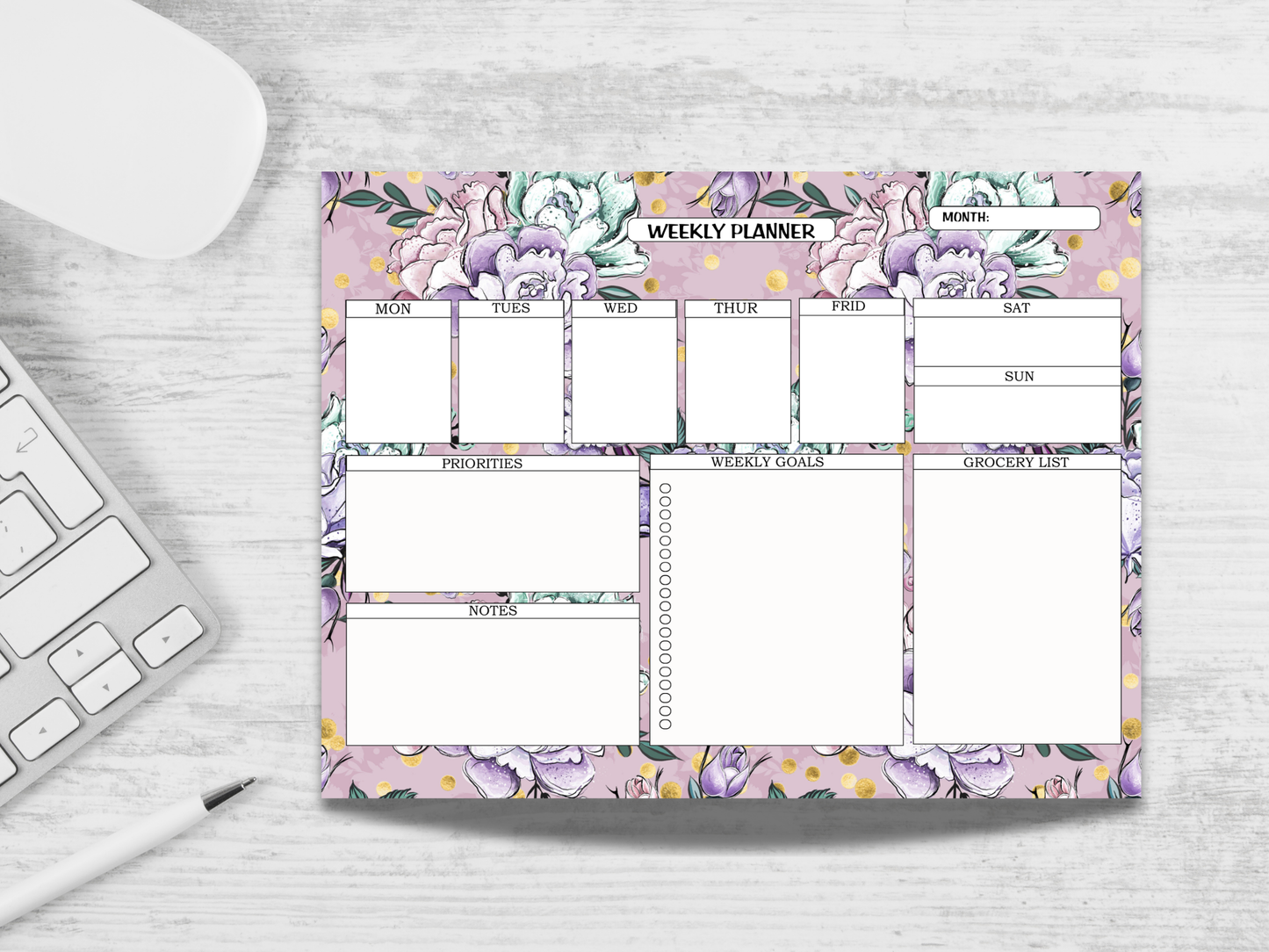 Beauty Spa Weekly Planner Notepad