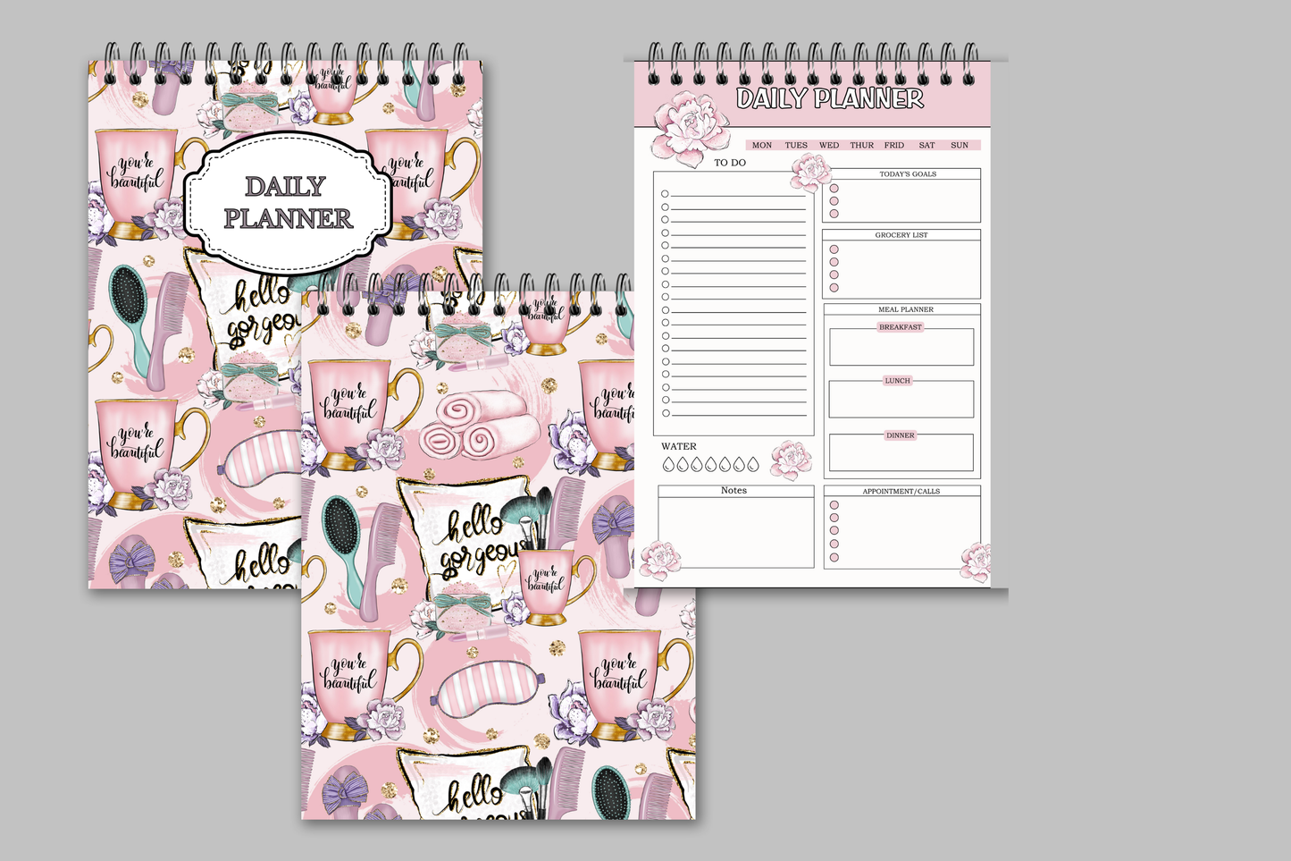 Beauty Spa Spiral Daily Planner