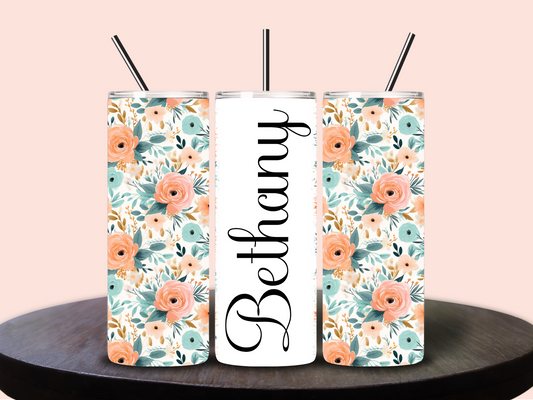 Boho Floral Tumbler