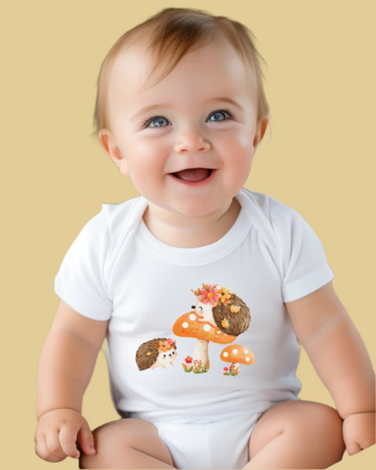 Mushroom Hog Baby Onesies