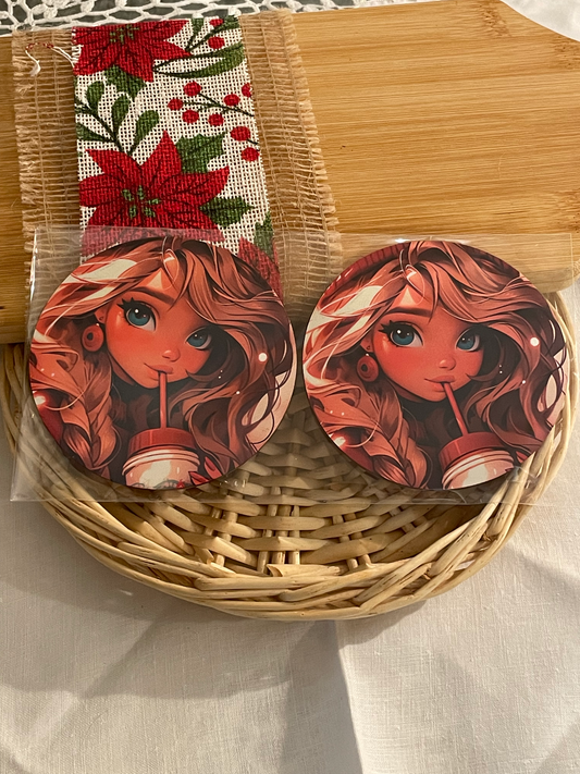 Tumbler Girl Coasters
