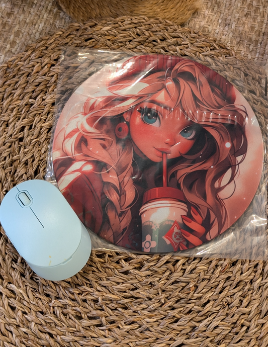 Tumbler Girl Mouse Pad